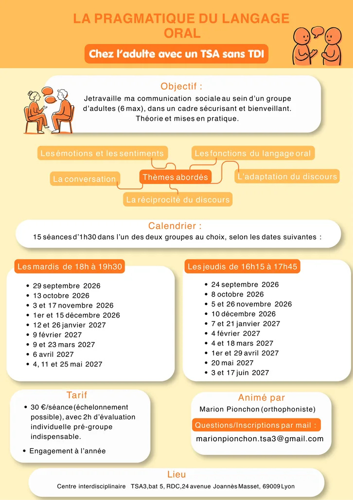 Affiche du groupe Pragmatique du langage